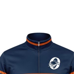 <b>Men</b> Navy Orange Hockey Activewear <b>Jacket</b> Polyester Sports <b>Jacket</b> Athletic Training Wear Team Apparel Outdoor Game Clothing - Product Image 5