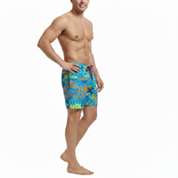 Shorts de course en mesh, extensibles dans quatre sens, construction durable, poches, shorts de bain pour homme, tissu polyester extensible