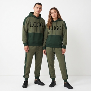 Sweat-shirts à capuche personnalisés de haute qualité pour hommes, tailles américaines, pour streetwear, coupe oversize, color block - Product Image 2