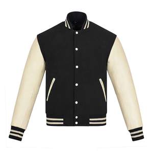 Chaqueta Varsity de Lona Recubierta de Secado Rápido Personalizada para Hombre, 100% Algodón, Cortavientos, Impermeable, Tallas Grandes, Largo Regular, Venta al Por Mayor - Product Image 4