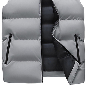 Gilet matelassé pour homme, tendance hiver, nouveau design, coupe ajustée, uni, sans motifs, service OEM disponible - Product Image 2