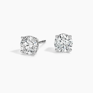 Classic Round Brilliant Cut Diamond <b>Stud</b> <b>Earrings</b> In White Gold For Women Wedding Jewelry IGI Certified D Color - Product Image 3