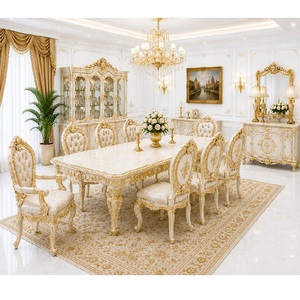 Palace Inspired Prominent Carved <b>Dining</b> <b>Room</b> Furniture Buy Modern <b>White</b> Gold <b>Dining</b> <b>Room</b> Cabinet Premium <b>Dining</b> <b>Table</b> Chair Set - Product Image 1