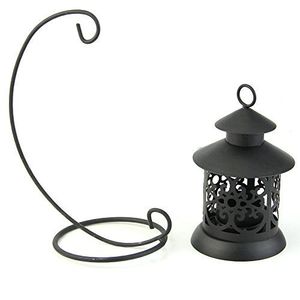 Elegante Farol de Metal con Base Alta para Decoración de Balcón e Iluminación Nocturna Elegante para Exteriores - Product Image 1