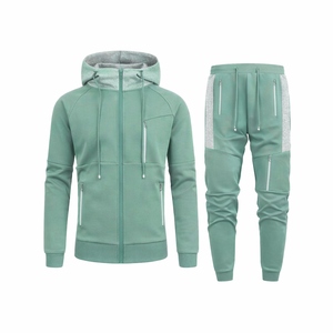 Full <b>Zip</b> 100% Cotton <b>Zip</b> <b>Up</b> Jogging Sport Wear <b>Top</b> Trending Hooded <b>Zip</b> <b>Up</b> Tracksuit for Men Custom Logo High Quality - Product Image 1