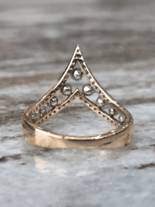 Bague Statement en Or 14K avec Diamant de Laboratoire Certifié IGI, Sertie en Grappe, à Branches Divisées en V, 2,61 Carats, pour Femme - Product Image 4