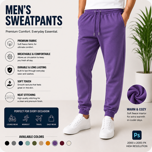 Fabricant de pantalons de survêtement en molleton français, pantalons de jogging en coton pour hommes sur mesure, OEM, marque privée, vente en gros - Product Image 1