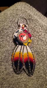 Luxury Handmade Beaded Embroidery <b>Keychain</b> Stylish Purse Charm Key Holder Elegant Hand Embroidered Eco-Friendly MD HANDICRAFTS - Product Image 6