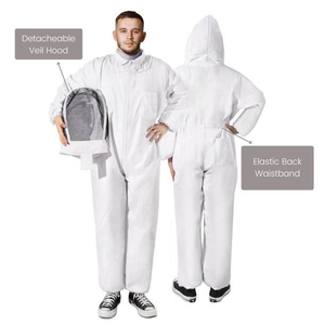 Combinaison d'apiculture 2026, équipement de protection intégral avec voile, blanche, respirante, coupe standard pour apiculteurs - Product Image 5