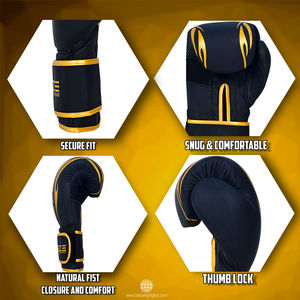 High Quality Leather Boxing Gloves for Gym Training Sparring & Heavy Punching Bag | Wholesale MMA Kickboxing <b>Velcro</b> <b>Strap</b> Glove - Product Image 5