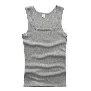เสื้อกล้ามผู้ชายผ้าฝ้าย 100% พร้อมโลโก้แบบกำหนดเอง ลายเรียบ วิธีการถักแบบทอ - Product Image 6