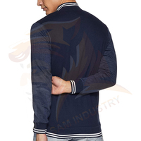 Veste universitaire pour homme personnalisable de haute qualité à prix de gros, avec col montant et logo frontal, commandes en gros, imperméable