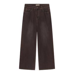 Jean en denim respirant pour homme, coupe slim, style streetwear, avec fermeture éclair au bas, design personnalisé, effet empilé - Product Image 1