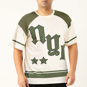 Camiseta Oversize con Estampado Gráfico, Cuello Redondo, Manga Corta, Color en Contraste, Estilo Urbano, Venta al Por Mayor - Product Image 5