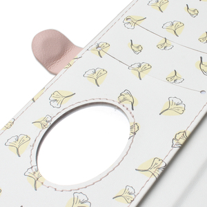 Étui de téléphone en cuir floral avec logo personnalisé, miroir de courtoisie intégré et emplacement pour carte d'embarquement – Housse de téléphone haut de gamme OEM/ODM - Product Image 4