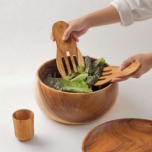 Bol à salade moderne jetable en bois de manguier et d'acacia, articles artisanaux, vaisselle de fête, vente en gros d'usine HANDICRAFT HUB - Product Image 5