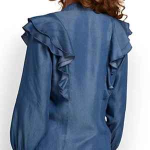 Top de Mezclilla para Mujer: Silueta Elegante y Refinada, Sensación Ligera, Comodidad Superior, Atractivo Distintivo - Product Image 6