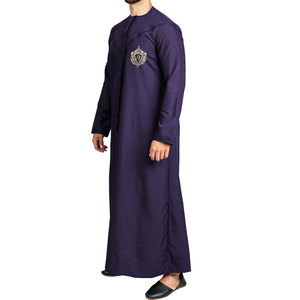 <b>Mens</b> for Saudi <b>Thobes</b> Autumn Breathable Thermal Plus Size Islamic Arabic Long Sleeve 100% Polyester Fleece Stand Collar - Product Image 4