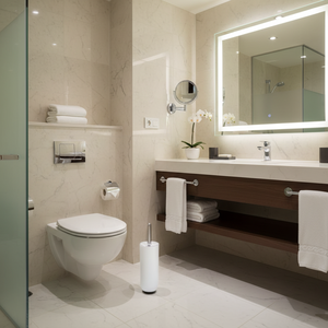 Juego de Escobilla de Baño Acrílica Moderna y Ecológica para Baño y Hotel con Soporte Duradero y Cepillo de Limpieza - Product Image 5