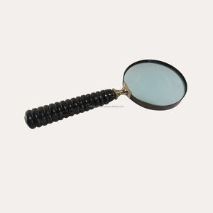 Loupe de poche en métal personnalisable OEM avec poignée incrustée de résine brillante jante en laiton loupe de poche incrustée de résine - Product Image 2