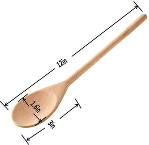 Cuillères à thé en bois à long manche, design minimaliste, légères, ustensiles de fête pour remuer et mélanger - Product Image 3