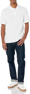 Polo de Algodón Blanco de Manga Corta para Hombre, Color Sólido, Casual, Transpirable, Tejido Oxford, Corte Regular - Product Image 3