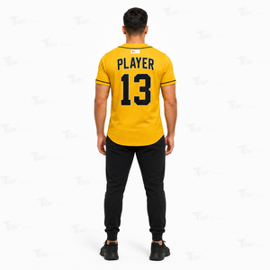 Maillot de baseball pour hommes, équipe de lycée, tissu sportif respirant facile d'entretien, manches courtes, uniforme d'équipe scolaire - Product Image 4