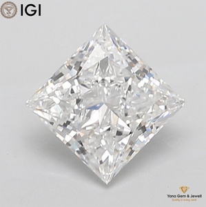 Diamant de laboratoire CVD de 3,00 carats avec certificat IGI, couleur D, clarté VVS1, taille PRINCESS, prêt pour la création de bijoux sur mesure - Product Image 1