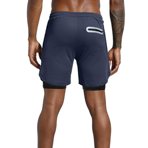 Custom Logo <b>Men</b> 2 In 1 Fitness <b>Shorts</b> <b>Compression</b> Liner Running Workout <b>Shorts</b> Quick Dry OEM Supplier - Product Image 6