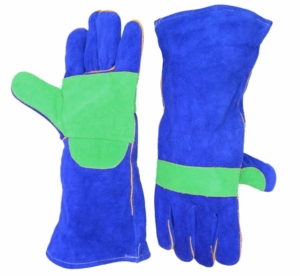 Gants de soudage en cuir de vachette renforcé, résistants, pour travaux industriels, avec protection thermique pour soudeurs - Product Image 4