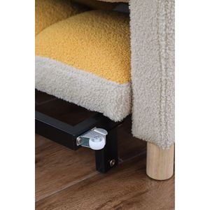 Poltrona Letto Convertibile Multifunzionale Regolabile in Tessuto Morbido per Soggiorno con Cuscino - Product Image 6