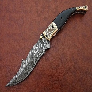 Couteau pliant en acier Damas sur mesure, couteaux de poche pour le camping, couteaux utilitaires faits à la main pour l'extérieur, couteau EDC, fournisseur en gros USA EU, cadeau pour lui - Product Image 3