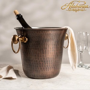 Seau à glace de luxe en métal pour refroidisseur à vin 3L, en acier inoxydable avec LED, portable, pour fêtes, bars, hôtels, restaurants, mariages, logo personnalisé - Product Image 1