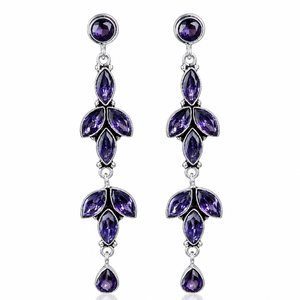 MOQ Available Brass Oxidized <b>Silver</b> Multi <b>Dangle</b> Drop Women Zircon | Trendy Hot Selling Ready Stock Fast Shipping Direct Factory - Product Image 2