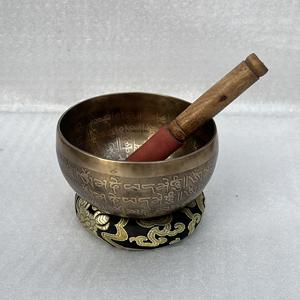 Cuenco tibetano de bronce original hecho a mano de alta calidad, personalizado, de aleación metálica, para meditación, sonido y terapia, martillado a mano. - Product Image 1
