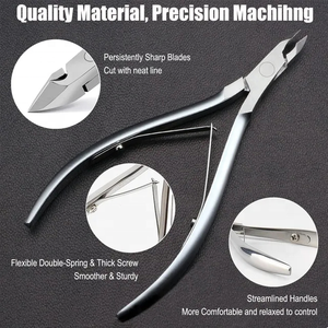 Coupe-ongles en acier inoxydable, pince à cuticules, coupe-peaux mortes, coupe-ongles pour les orteils, outils de soin des doigts - Product Image 6