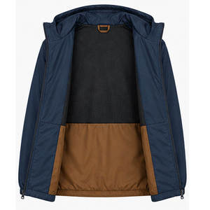 Windbreaker <b>Jacket</b> Solid Zipper Front Logo Printing Eco-Friendly Quick Dry Breathable Winter Casual 100% Custom <b>Men's</b> Hooded - Product Image 4