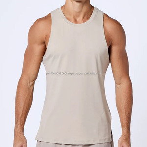 Wholesale <b>Men</b> Sports Tank <b>Top</b> Custom Muscle Fitness Vest Training <b>Men's</b> Gym Wear Cotton Vest - Product Image 1