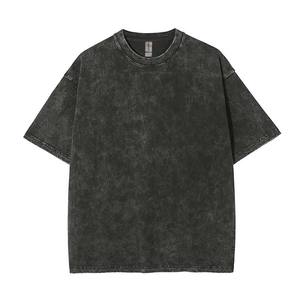 Custom Acid Wash Oversized Heavyweight Cotton T-<b>Shirt</b> Custom Printed Blank Vintage Crew Neck Short Sleeve Apparel - Product Image 5
