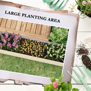 Kit Letto da Giardino Rialzato 8x2x2ft Bianco Crema in Acciaio Galvanizzato con Bordo di Sicurezza, Finitura in Acciaio al Carbonio Inossidabile per Fiori, Erbe e Verdure - Product Image 4