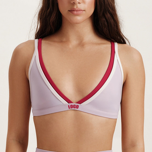 <span class=keywords><strong>Reggiseno</strong></span> <span class=keywords><strong>Sportivo</strong></span> OEM Personalizzato a Doppio Strato ad Asciugatura Rapida per Allenamento Fitness ad Alto Impatto Traspirante con Blocchi di Colore per Donna - Product Image 1