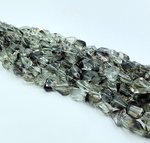Natural Smoky Quartz Hand Cut Faceted Nugget Beads Strand Wholesale Loose Gemstone Color Play Fire Effect Jewelry RUHAN GEMS - Product Image 2