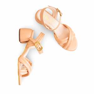 Sandalia Formal Tacón Beige FR5314 para Mujer - Product Image 1