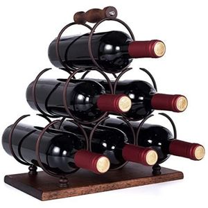Moderno Estante para Vino Hexagonal de Madera - Exhibidor de Vino de 6 Botellas con Diseño de Panal - Soporte Geométrico de Madera para Vino para Decoración del Hogar - Product Image 6
