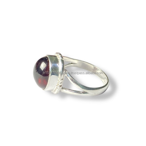925 Sterling <b>Silver</b> New Design Natural <b>Garnet</b> <b>Ring</b> for Women Handmade Red <b>Garnet</b> Wedding Engagement Party Wear Classic Style - Product Image 4