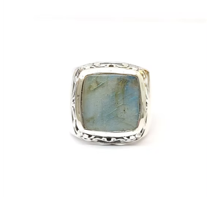 Simple Style 925 <b>Silver</b> <b>Ring</b> Blue Flash Labradorite Stone <b>Ring</b> Gift For <b>Men</b> Jewelry Wholesale JAIPUR <b>SILVER</b> - Product Image 2