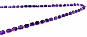 Collar de Amatista Natural en Oro Amarillo Sólido de 18K con Gema Púrpura Intensa Engastada en Bisel, Cadena, Joyería Fina, Piedra de Nacimiento de Febrero - Product Image 5