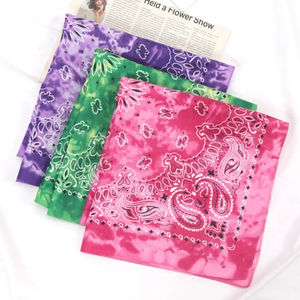 Écharpe carrée unisexe style hip-hop – Bandana sans couture à motif Paisley Tie Dye |   Bandeau multi-usages pour le cyclisme et les activités de plein air - Product Image 1