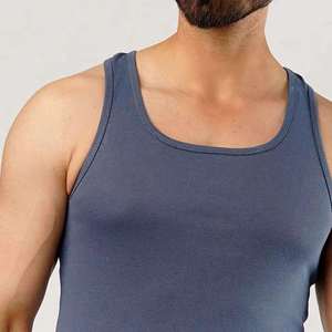 High quality Wholesale New Cotton <b>Men</b> Tank Top Breathable Gym Wear Casual Plain Running <b>Singlet</b> Print Solid Colors <b>Men</b> Clothing - Product Image 3