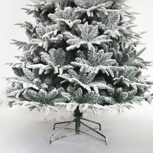Árbol de Navidad Artificial de Pino Articulado de 7 pies, Nevado con Puntas Blancas Realistas, Sin Luces - Product Image 5